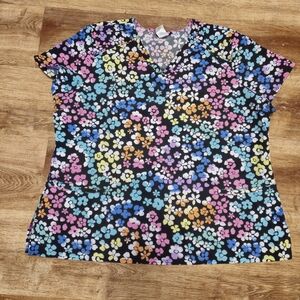 HeartSoul Floral Short Sleeve Top - Multicolor